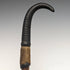 Swiss Made Antique Hiking Stick Cane with Fur Horn Handle 93cm